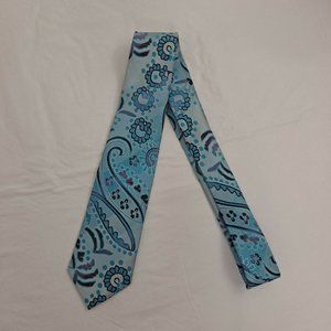 Necktie Men's Tie Dan Smith Blue Purple Floral Paisley 3.5 Inch